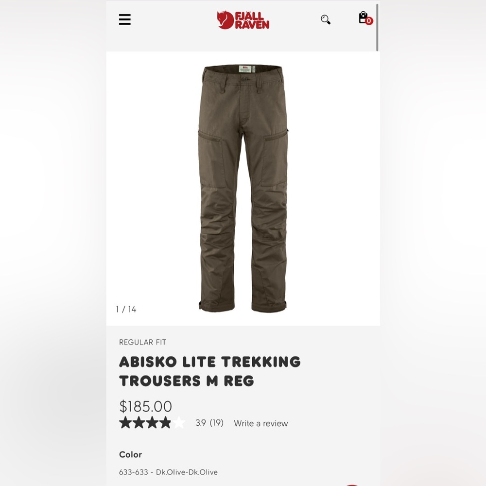 Fjallraven Abisko Lite Trekking Pants